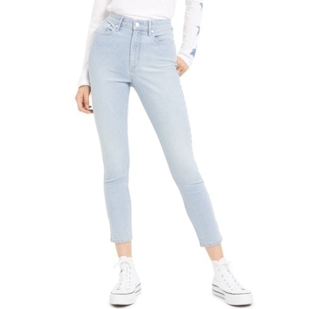 Calvin Klein | High-Rise Striped Skinny Jeans